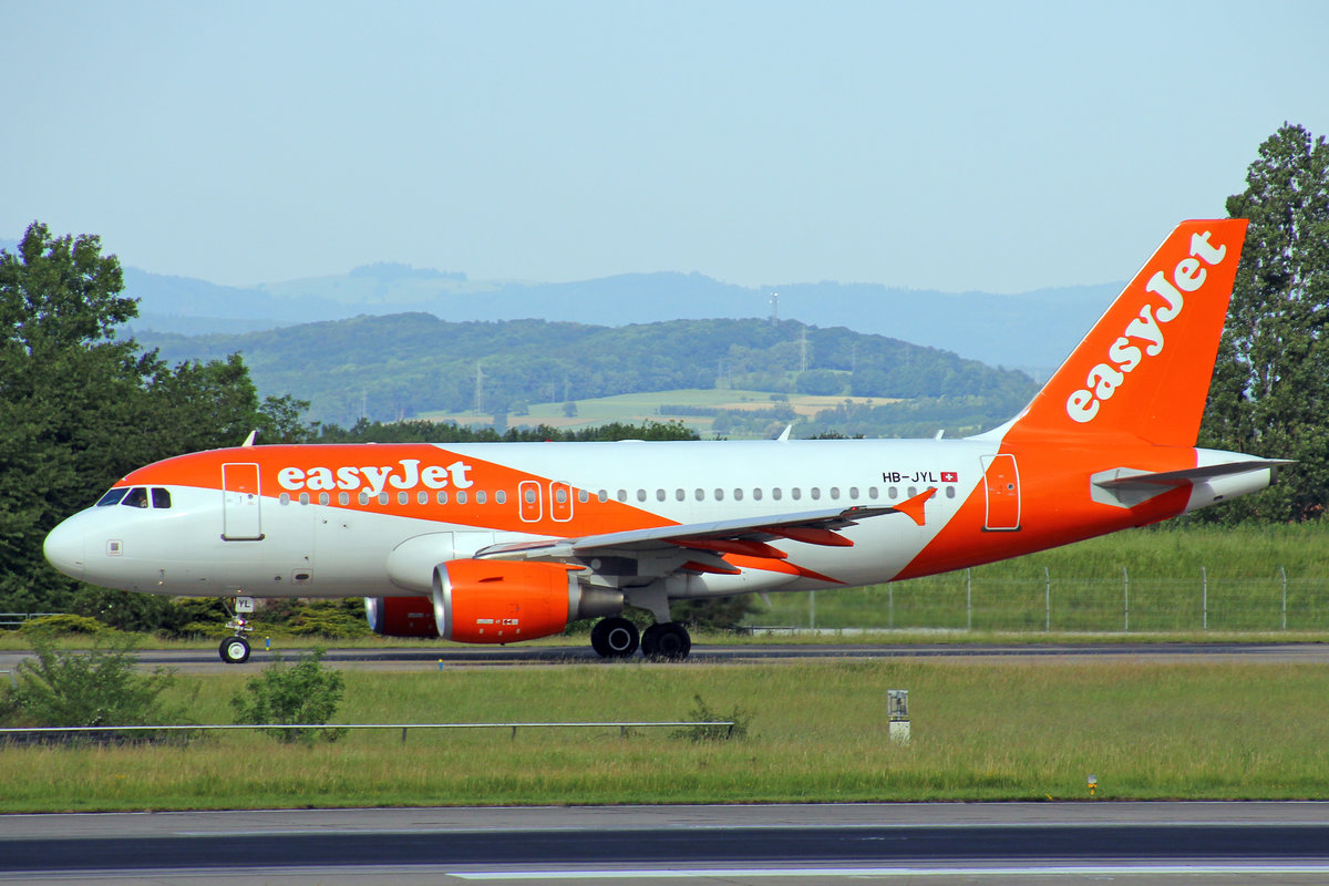 easyJet Switzerland, HB-JYL, Airbus A319-111, msn: 4693, 29.Mai 2017, BSL Basel, Switzerland.