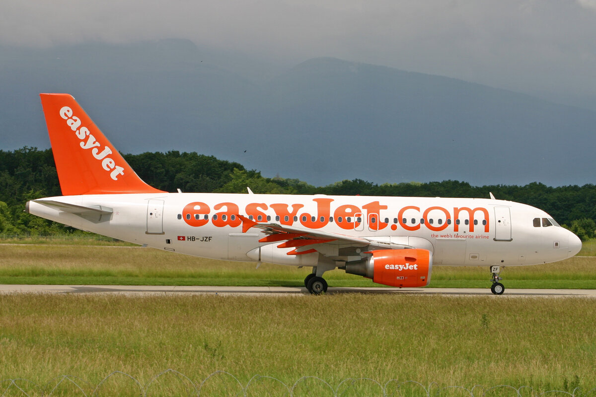 easyJet Switzerland, HB-JZF, Airbus A319-111, msn: 2184, 11.Juni 2008, GVA Genève, Switzerland.