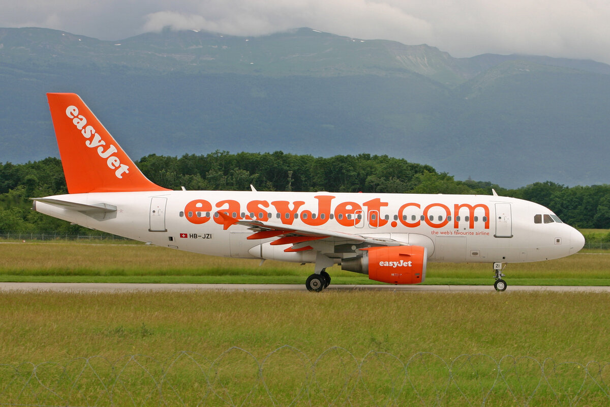 easyJet Switzerland, HB-JZI, Airbus A319-111, msn: 2245, 11.Juni 2008, GVA Genève, Switzerland.