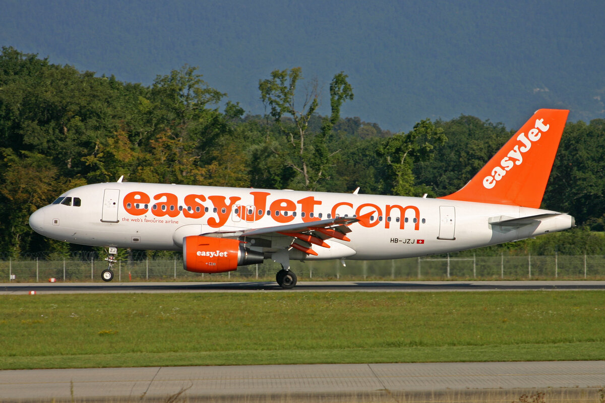 easyJet Switzerland, HB-JZJ, Airbus A319-111, msn: 2265, 16.März 2007, GVA Genève, Switzerland.