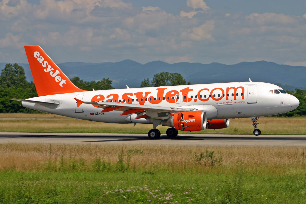 easyJet Switzerland, HB-JZL, Airbus A319-111, msn: 2353, 21.Juni 2008, BSL Basel - Mühlhausen, Switzerland.
