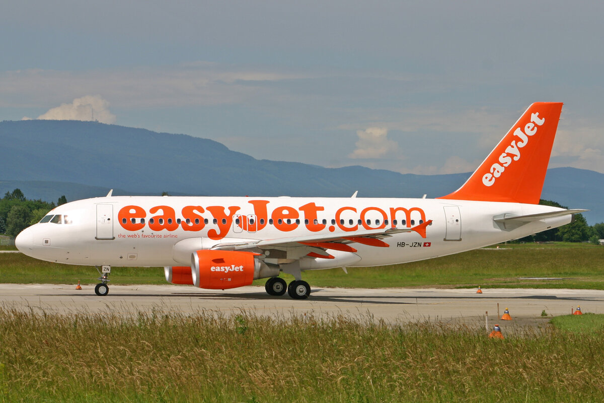easyJet Switzerland, HB-JZN, Airbus A319-111, msn: 2387, 11.Juni 2008, GVA Genève, Switzerland.