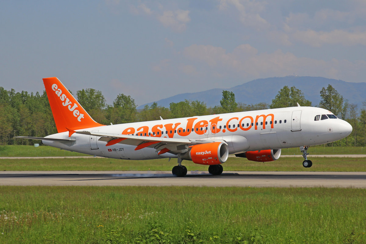 easyJet Switzerland, HB-JZY, Airbus A320-214,  8.Mai 2016, BSL Basel, Switzerland.