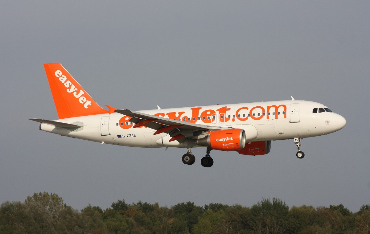 EasyJet,G-EZAS,(c/n 2779),Airbus A319-111,05.10.2014,HAM-EDDH,Hamburg,Germany
