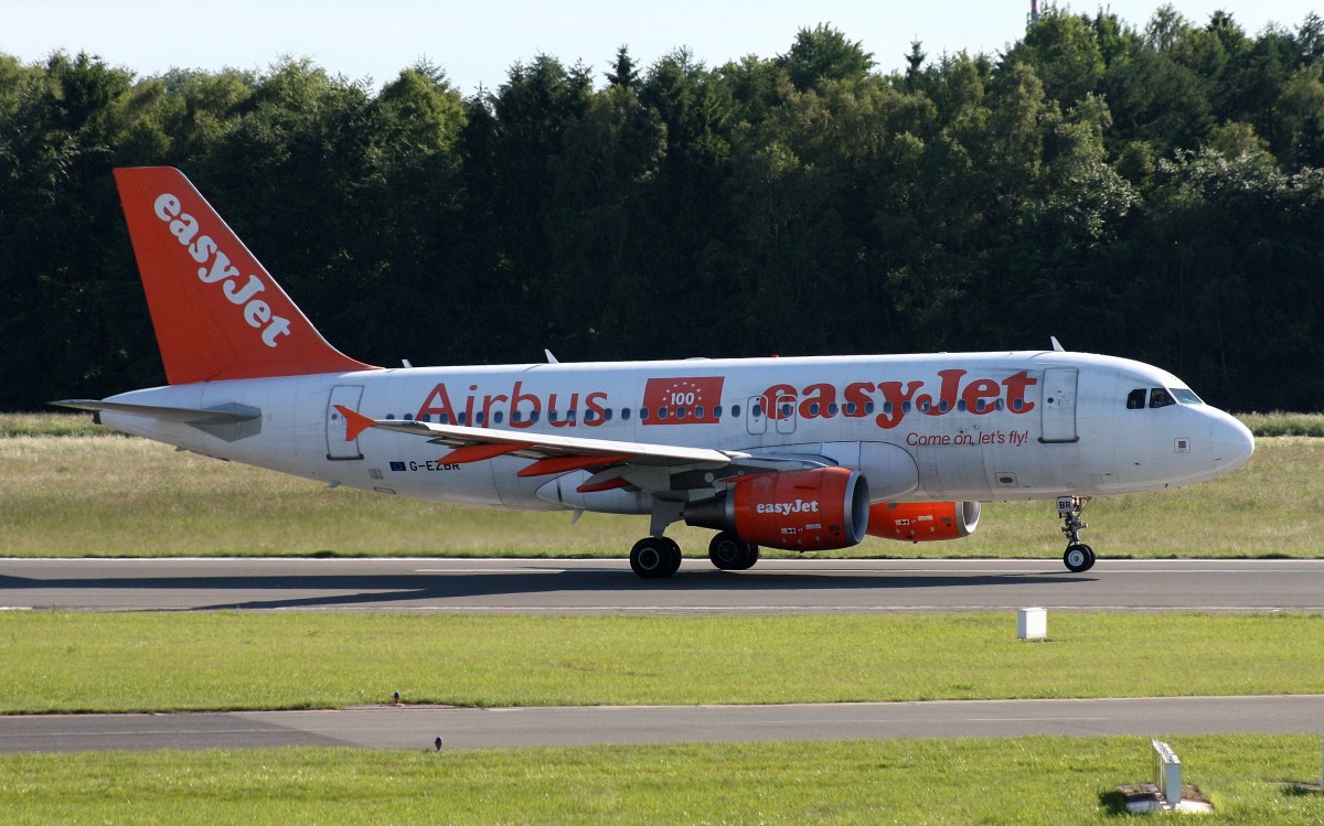 EasyJet,G-EZBR,(c/n3088),Airbus A319-111,29.05.2014,HAM-EDDH,Hamburg,Germany(100th Airbus for EasyJet cs)