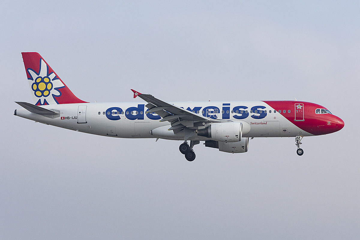 Edelweiss Air, HB-IJU, Airbus, A320-214, 19.01.2019, ZRH, Zürich, Switzerland 



