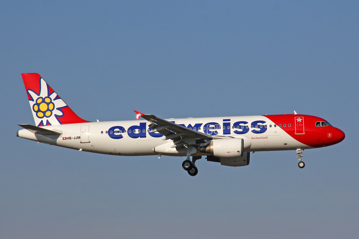 Edelweiss Air, HB-JJM, Airbus A320-214, msn: 2627, 24.März 2018, ZRH Zürich, Switzerland.