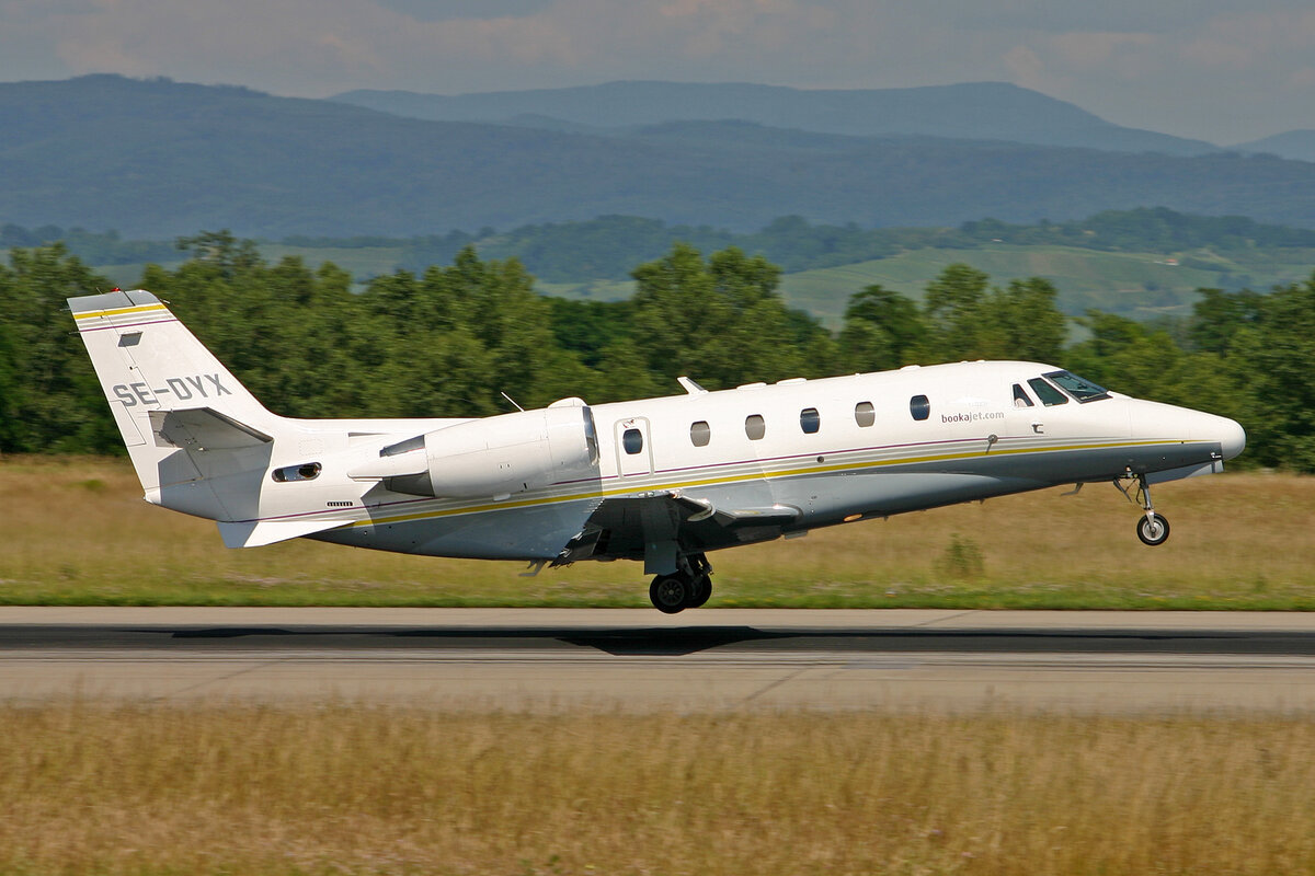 EFS European Flight Service AB, SE-DYX, Cessna 560XL Citation Excel, msn: 560-5029, 21.Juni 2008, BSL Basel - Mühlhausen, Switzerland.
