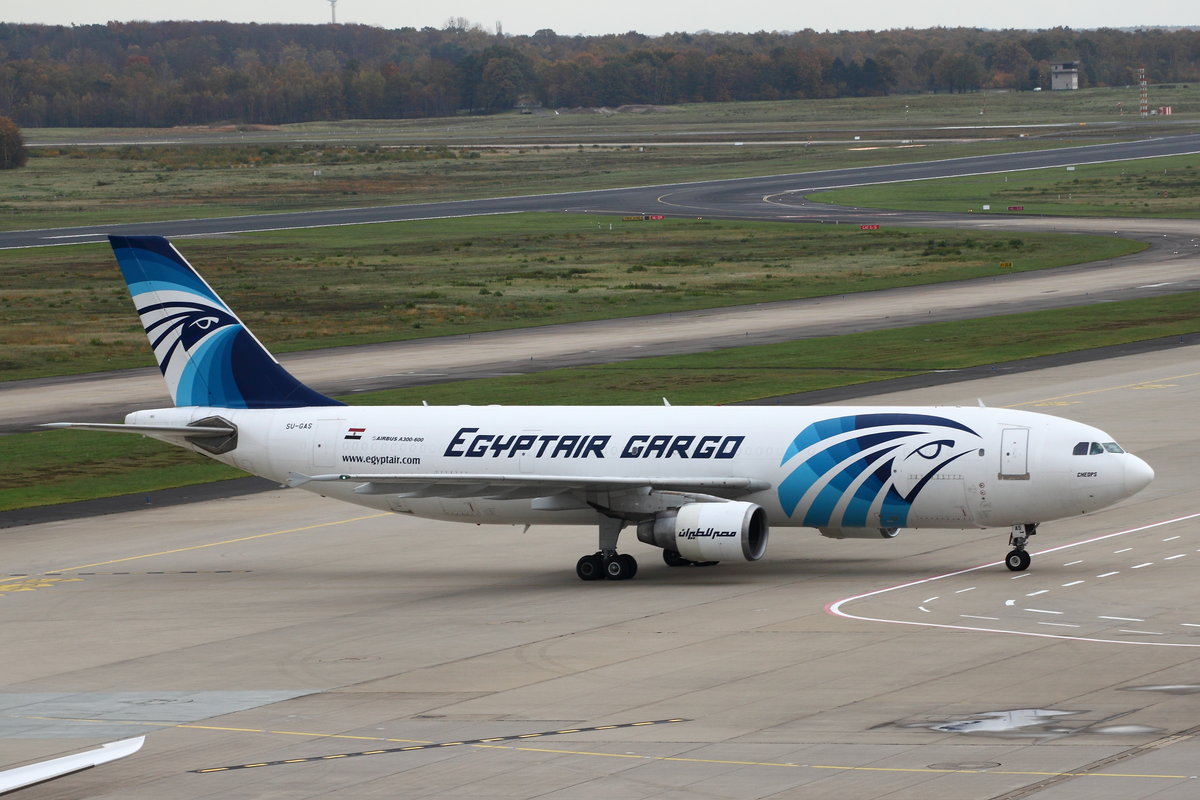 Egyptair Cargo, Airbus A300-600, SU-GAS, 'Cheops'. Köln-Bonn (CGN/EDDK) am 05.11.2017.