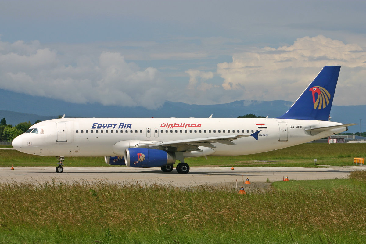 Egyptair, SU-GCD, Airbus A320-232, msn: 2094, 11.Juni 2008, Genève, Switzerland.