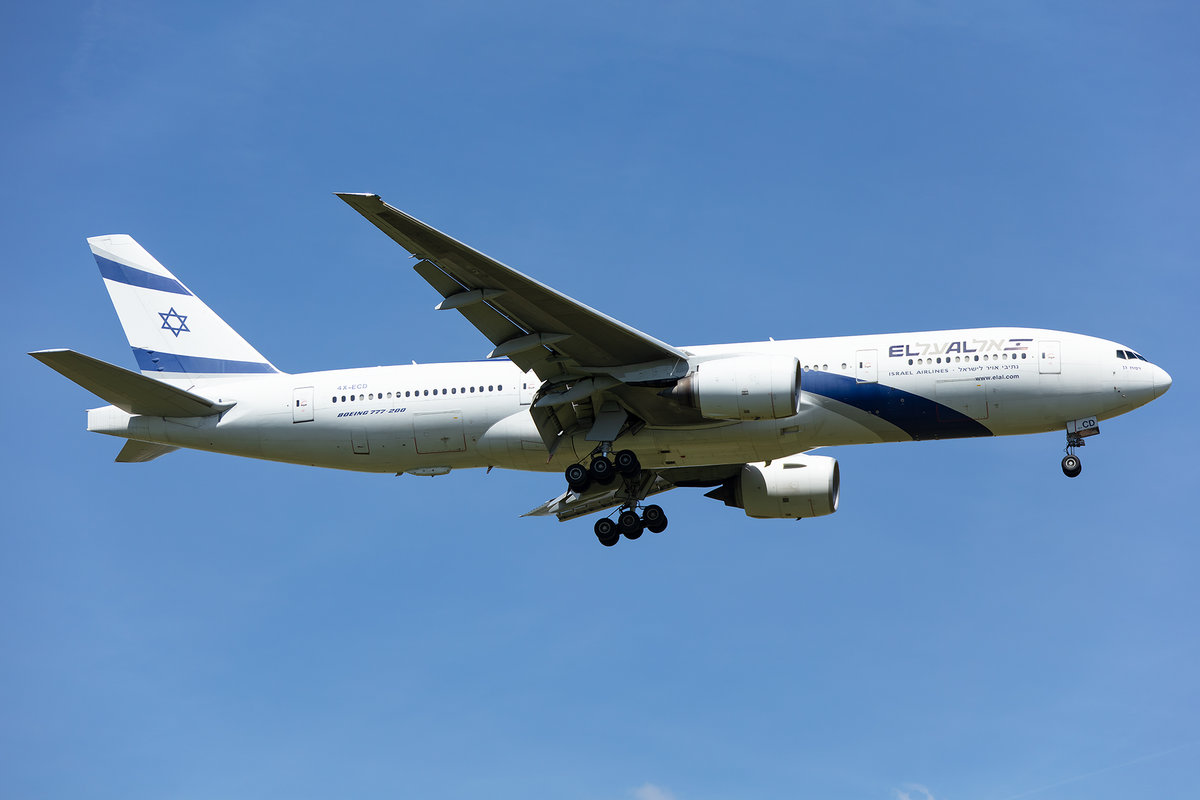 El Al, 4X-ECD, Boeing, B777-258ER, 13.05.2019, CDG, Paris, France


