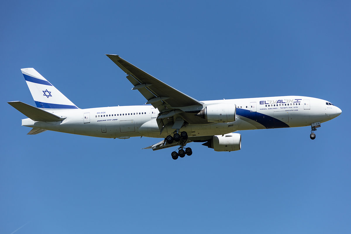 El Al, 4X-ECE, Boeing, B777-258ER, 14.05.2019, CDG, Paris, France


