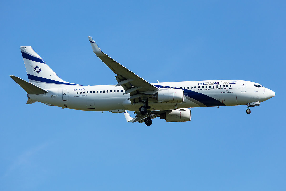 El Al, 4X-EKB, Boeing, B737-858, 14.05.2019, CDG, Paris, France





