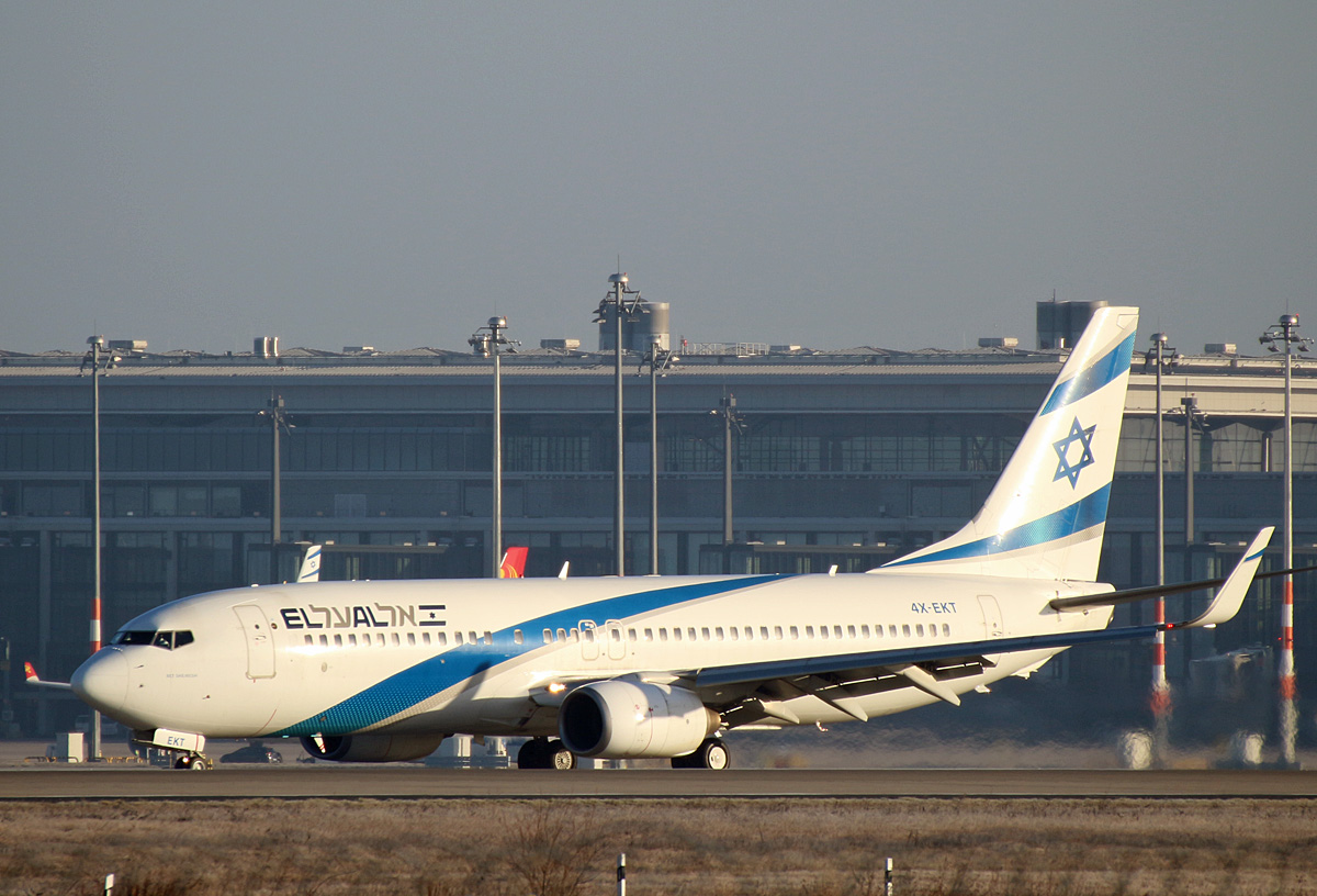 EL AL, Boeing B 737-8BK, 4X-EKT, BER, 28.01.2024