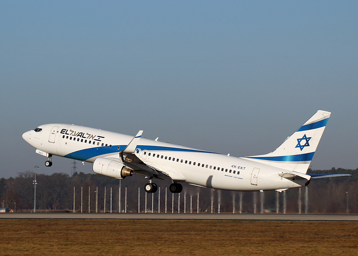 EL AL, Boeing B 737-8BK, 4X-EKT, BER, 28.01.2024