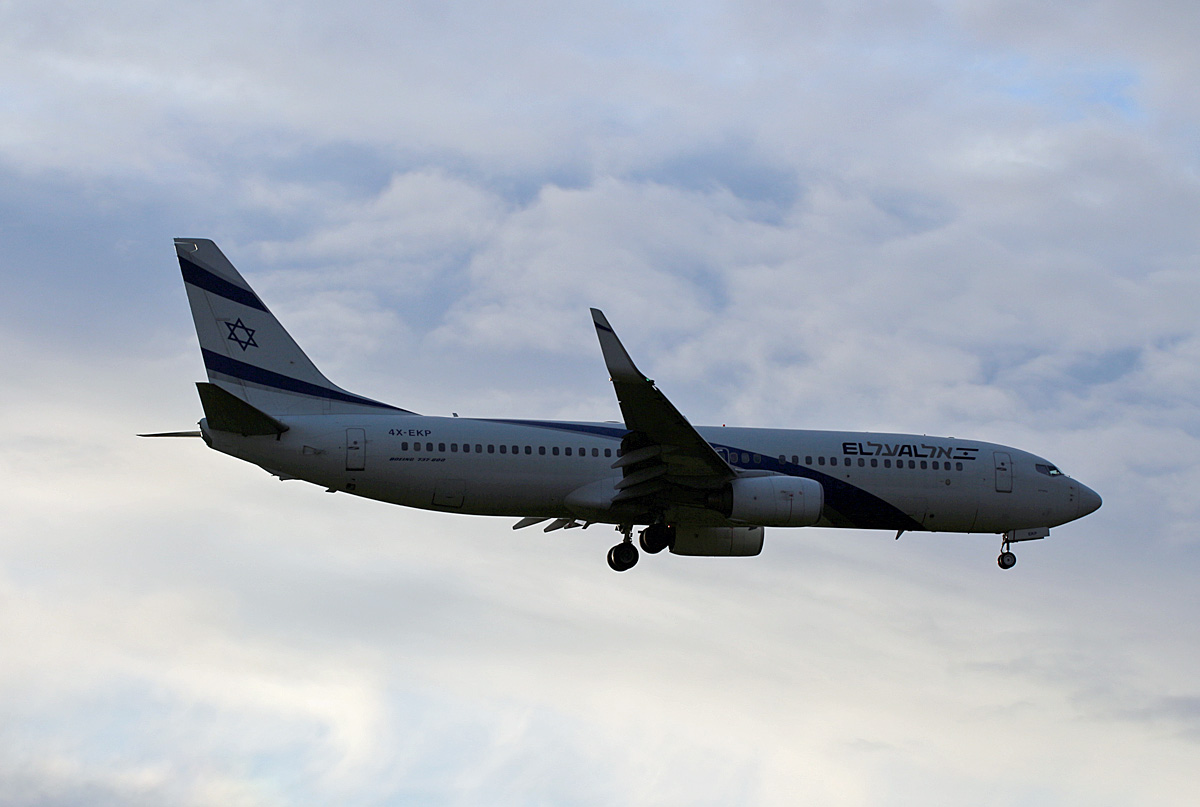 El AL, Boeing B 737-8Q8, 4X-EKP, BER, 29.12.2022
