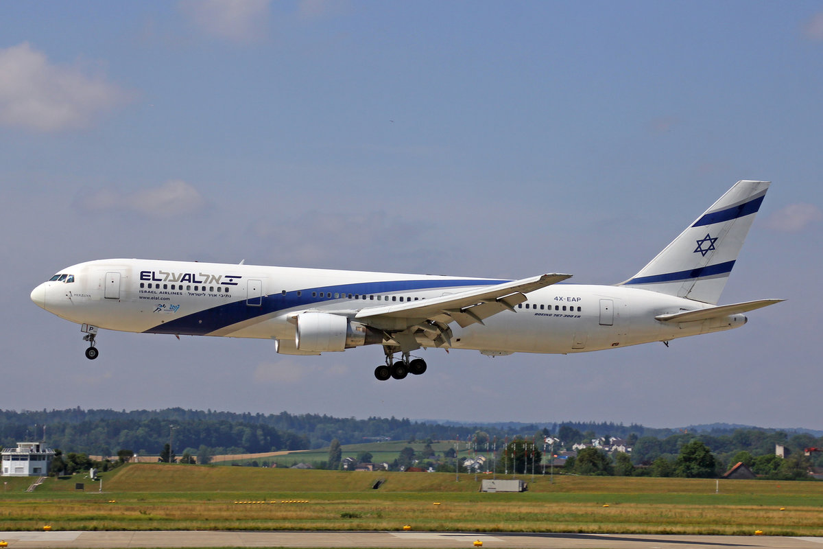 EL AL Israel Airlines, 4X-EAP, Boeing 767-3Y0ER,  Herzliya , 21.Juli 2017, ZRH Zürich, Switzerland.