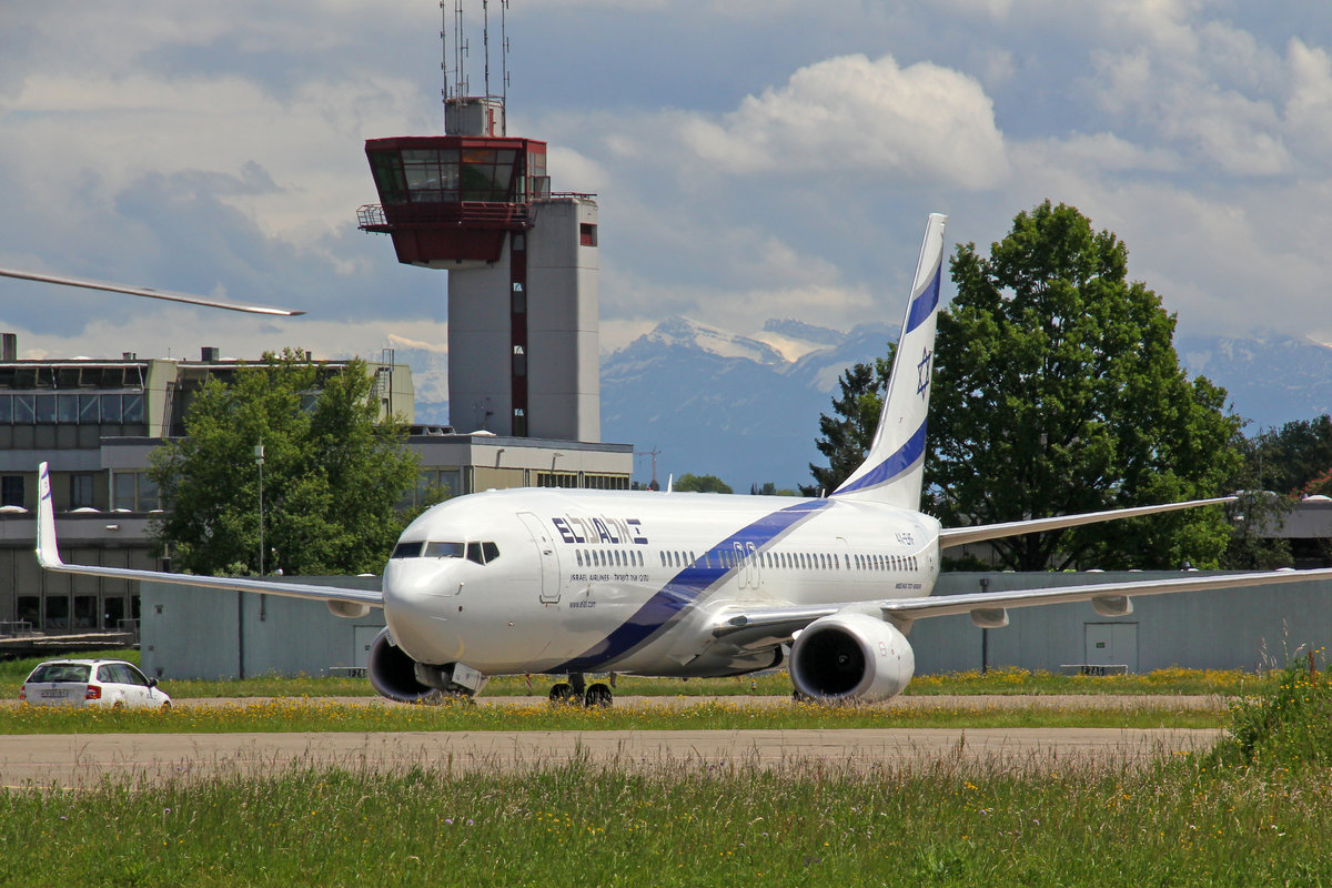 EL-AL Israel Airlines, 4X-EHF, Boeing 737-958ER, 13.Mai 2017, ZRH Zürich, Switzerland.