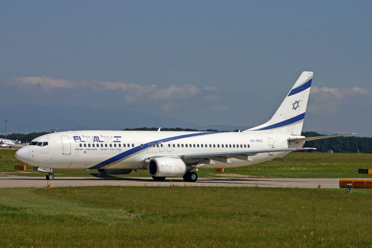EL AL Israel Airlines, 4X-EKC, Boeing B737-858, msn: 29959/314,  Beit Shean , 02.September 2007, GVA Genève, Switzerland.