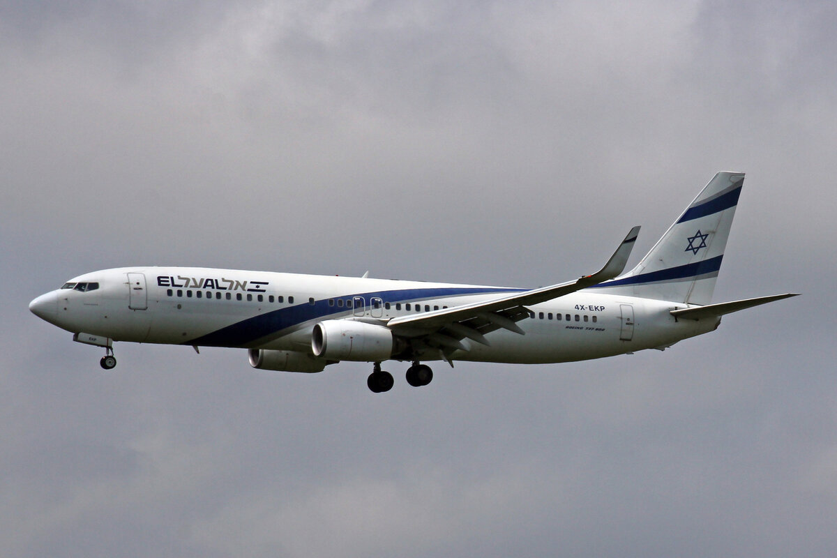 EL AL Israel Airlines, 4X-EKP, Boeing 737-8Q8, msn: 30639/935, 01.Mai 2022, ZRH Zürich, Switzerland.