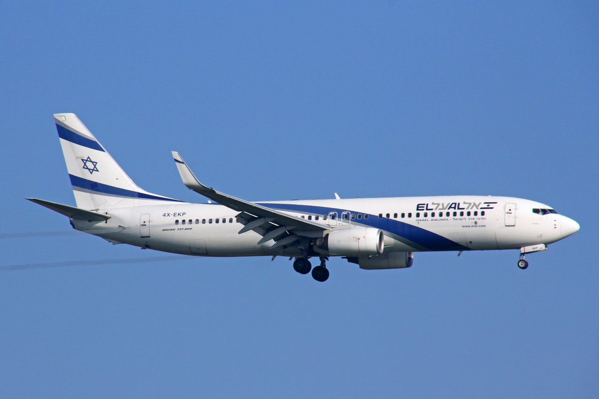 EL-AL Israel Airlines, 4X-EKP, Boeing 737-8Q8, 24.September 2016, MUC München, Germany.