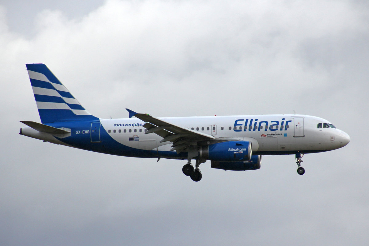 Ellinair, SX-EMB, Airbus A319-133,  Crete , msn: 3705, 02.Januar 2018, ZRH Zürich, Switzerland.