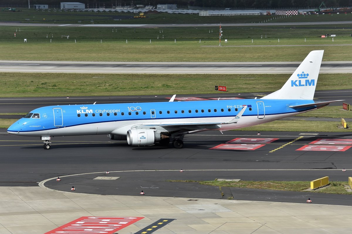 Embraer ERJ-190STD 190-100 - WA KLC KLM Cityhopper - 19000342 - PH-EZN - 27.09.2019 - DUS