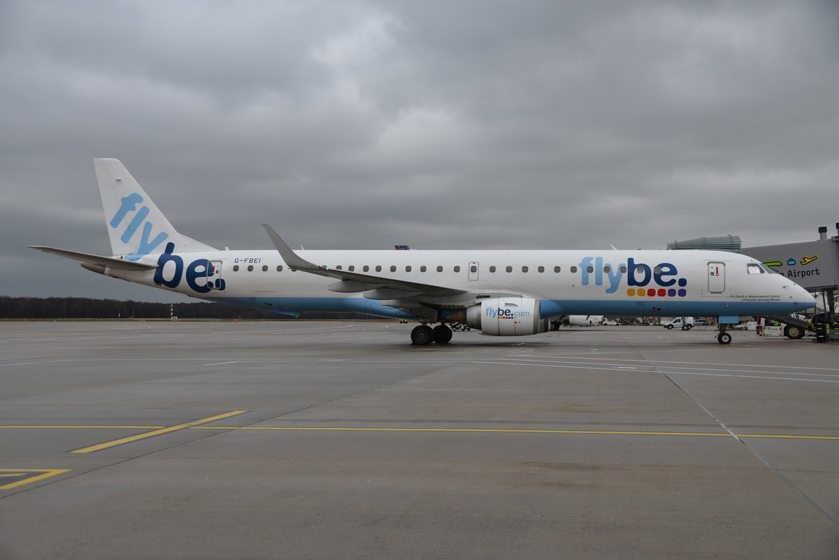 Embraer ERJ-195LR 190-200LR - BE BEE FlyBe - 19000143 - G-FBEI - 28.01.2018 - CGN