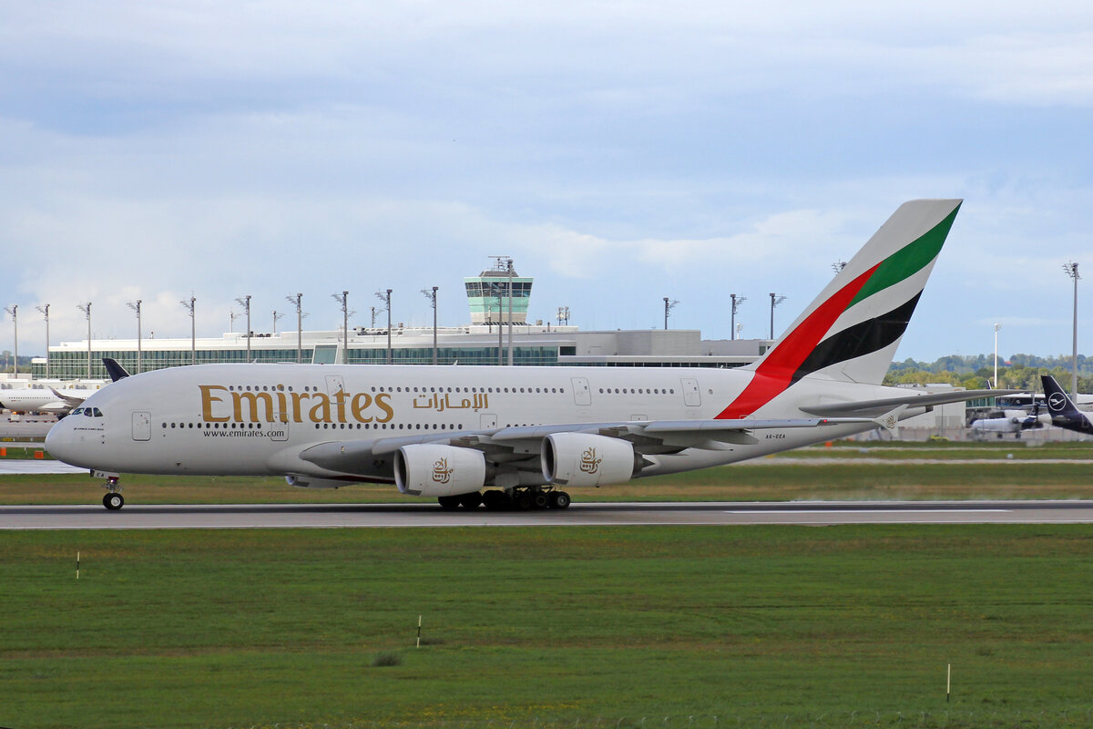 Emirates, A6-EEA, Airbus A380-861, msn: 108, 10.September 2022, MUC München, Germany.