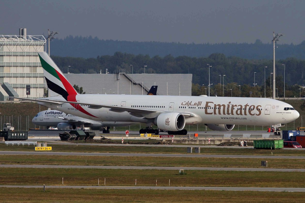 Emirates, A6-EGQ, Boeing, 777-31H ER, MUC-EDDM, München, 20.08.2018, Germany