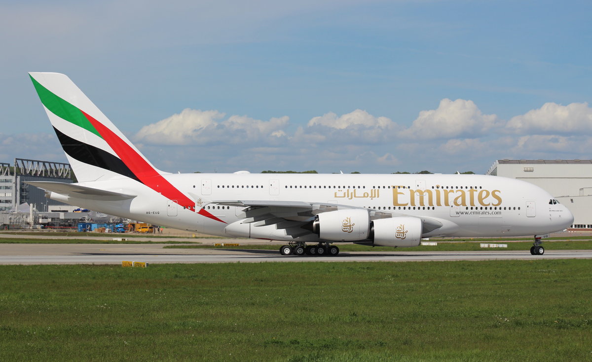 Emirates, A6-EUQ, MSN 0229, Airbus A 380-861,15.05.2017, XFW-EDHI, Hamburg-Finkenwerder, Germany (Auslieferungflug)