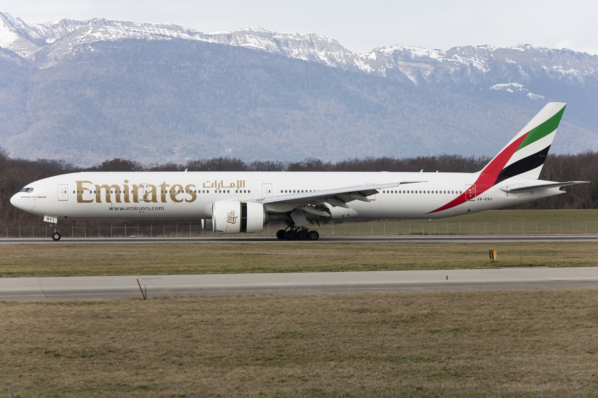 Emirates Airlines, A6-ENV, Boeing, B777-31H, 30.01.2016, GVA, Geneve, Switzerland 

