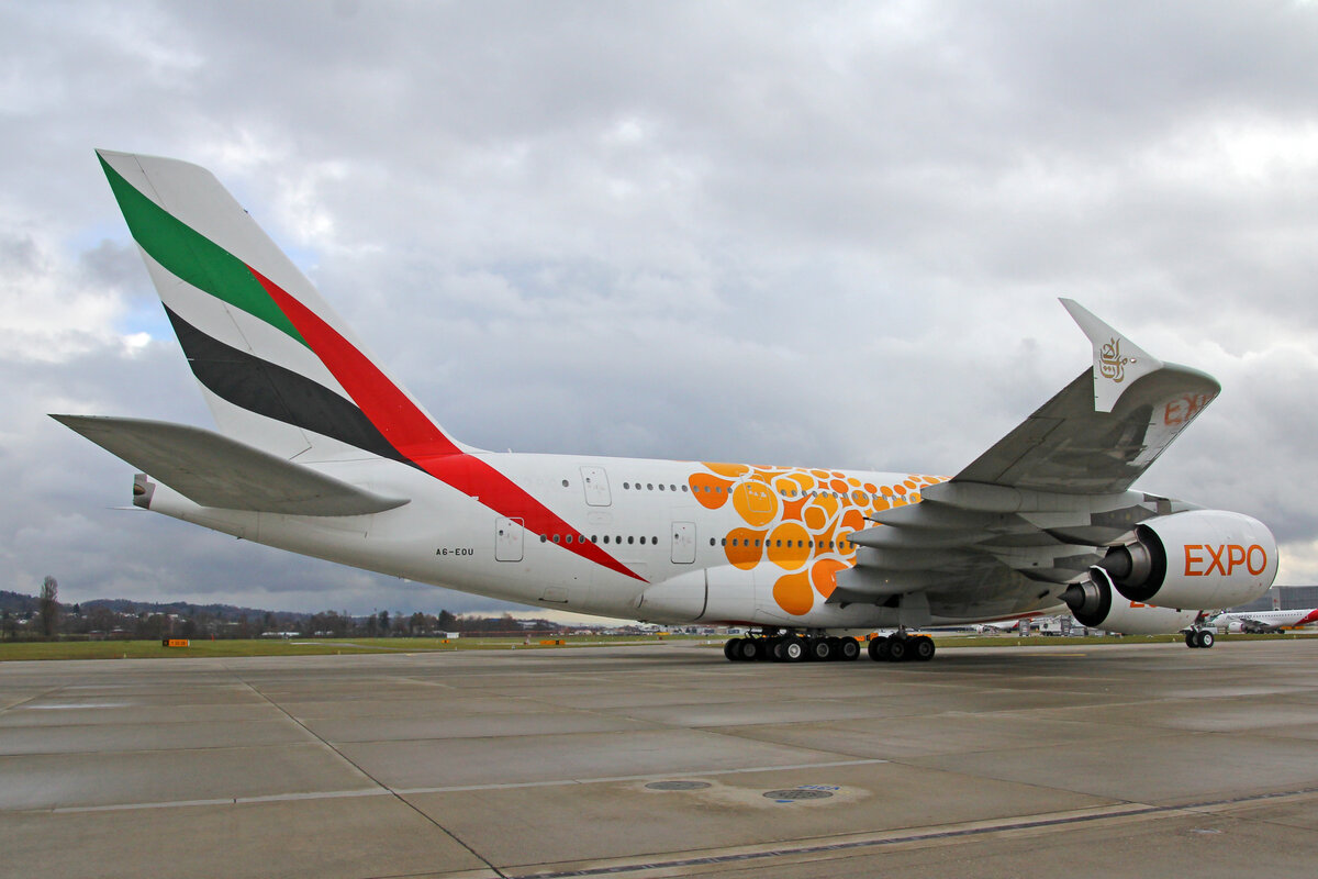 Emirates Airlines, A6-EOU, Airbus A380-861, msn: 205, 28.November 2021, ZRH Zürich, Switzerland.