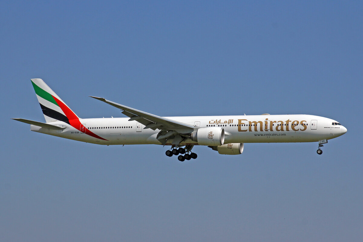 Emirates Airlines, A6-EQK, Boeing 777-31HER, msn: 42359/1553, 04.September 2021, ZRH Zürich, Switzerland.