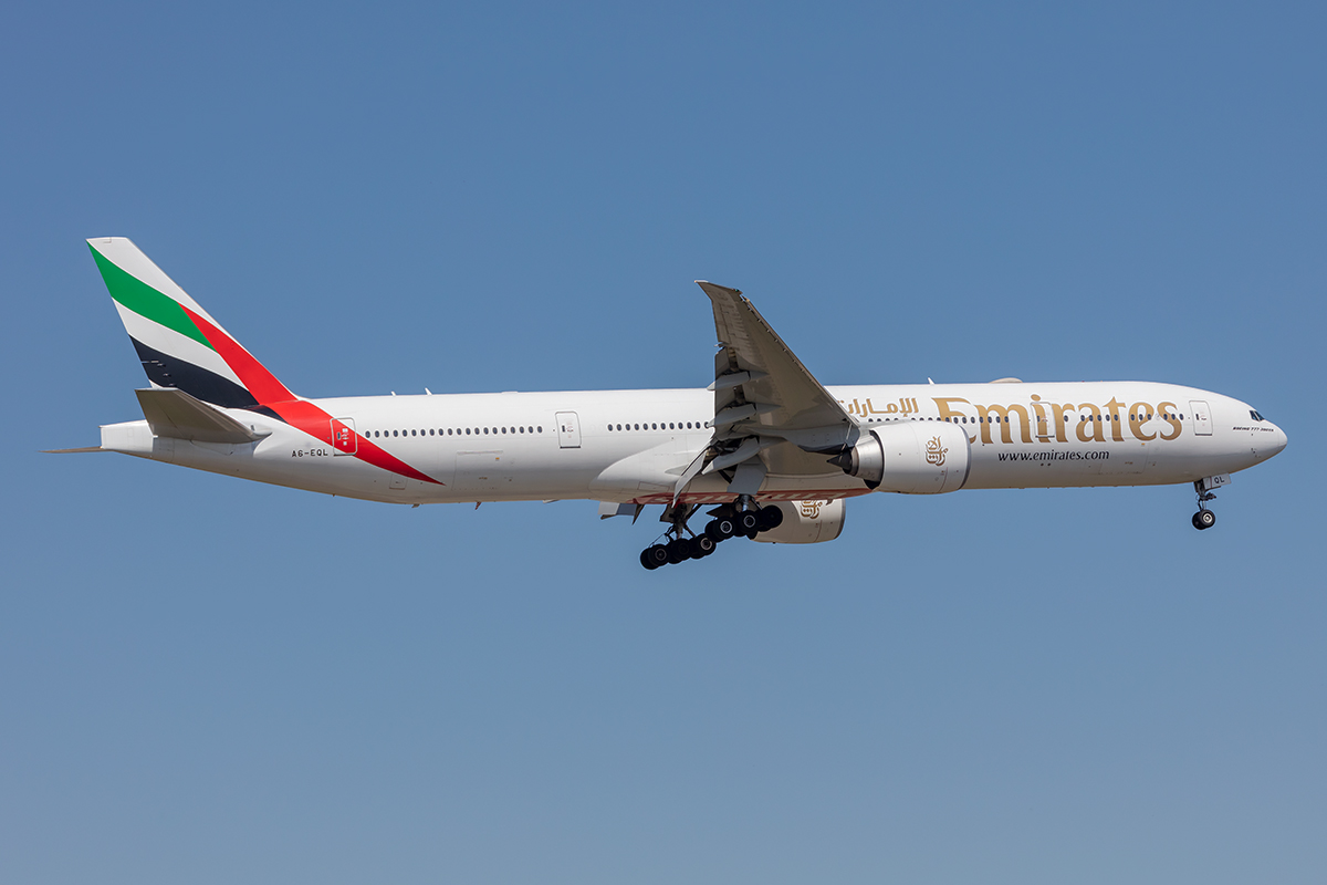 Emirates Airlines, A6-EQL, Boeing, B777-31H-ER, 27.04.2021, FRA, Frankfurt, Germany