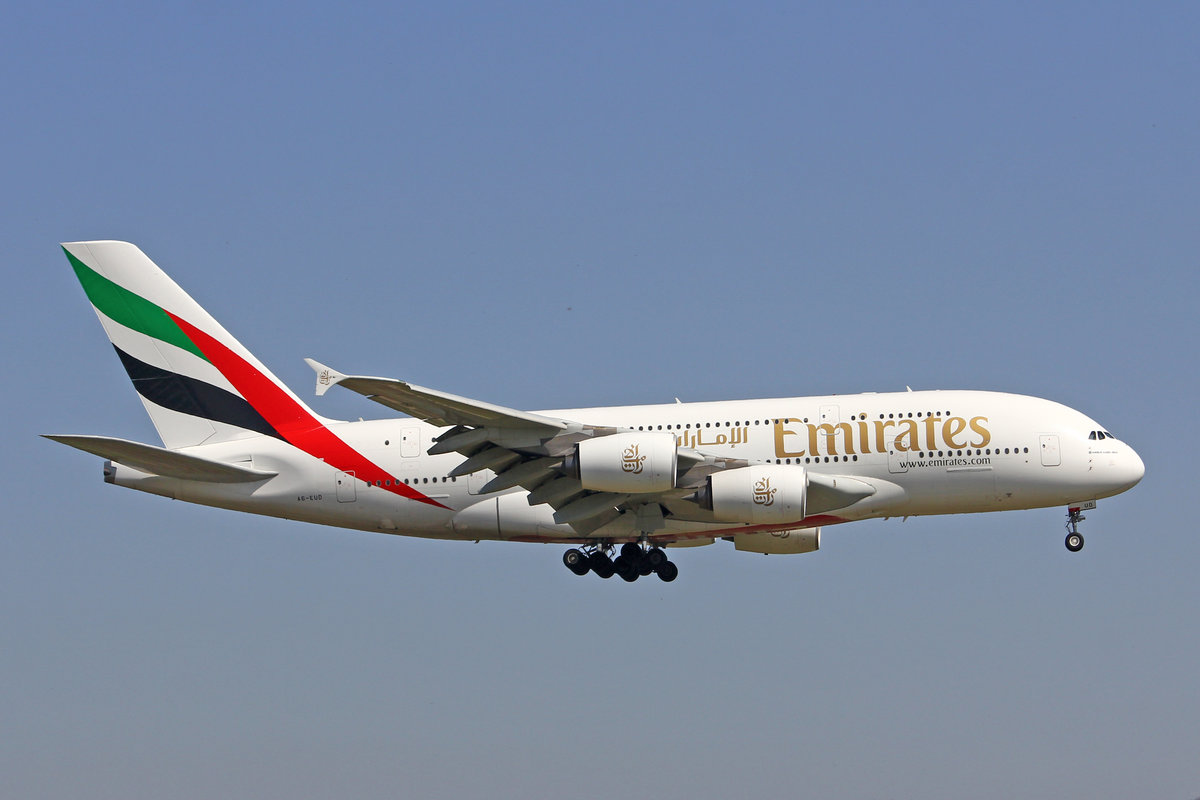 Emirates Airlines, A6-EUD, Airbus A380-861, msn: 216, 07.April 2018, ZRH Zürich, Switzerland.