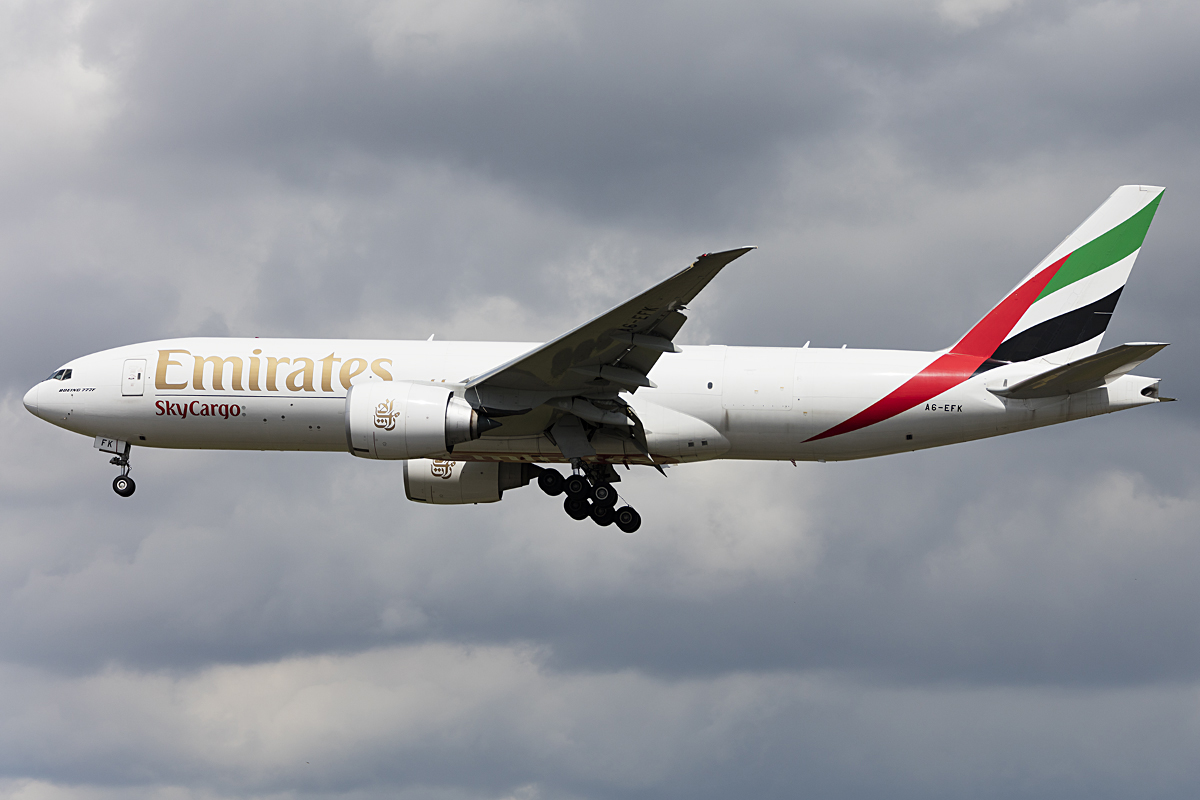 Emirates - Cargo, A6-EFK, Boeing, B777-F1H, 21.05.2016, FRA, Frankfurt, Germany 




