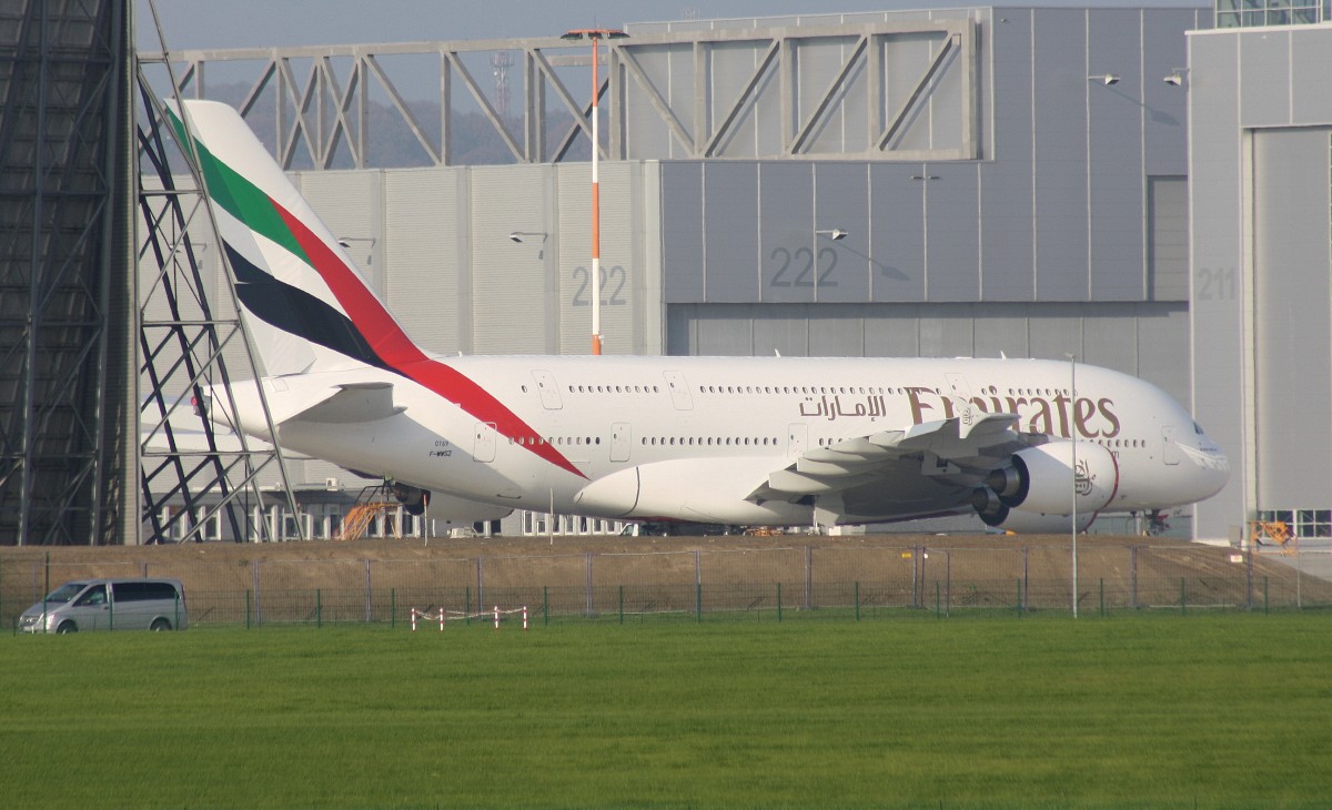 Emirates, F-WWSZ, Reg.A6-EOE,(c/n 0169),Airbus A 380-861, 06.11.2014,XFW-EDHI, Hamburg-Finkenwerder, Germany 