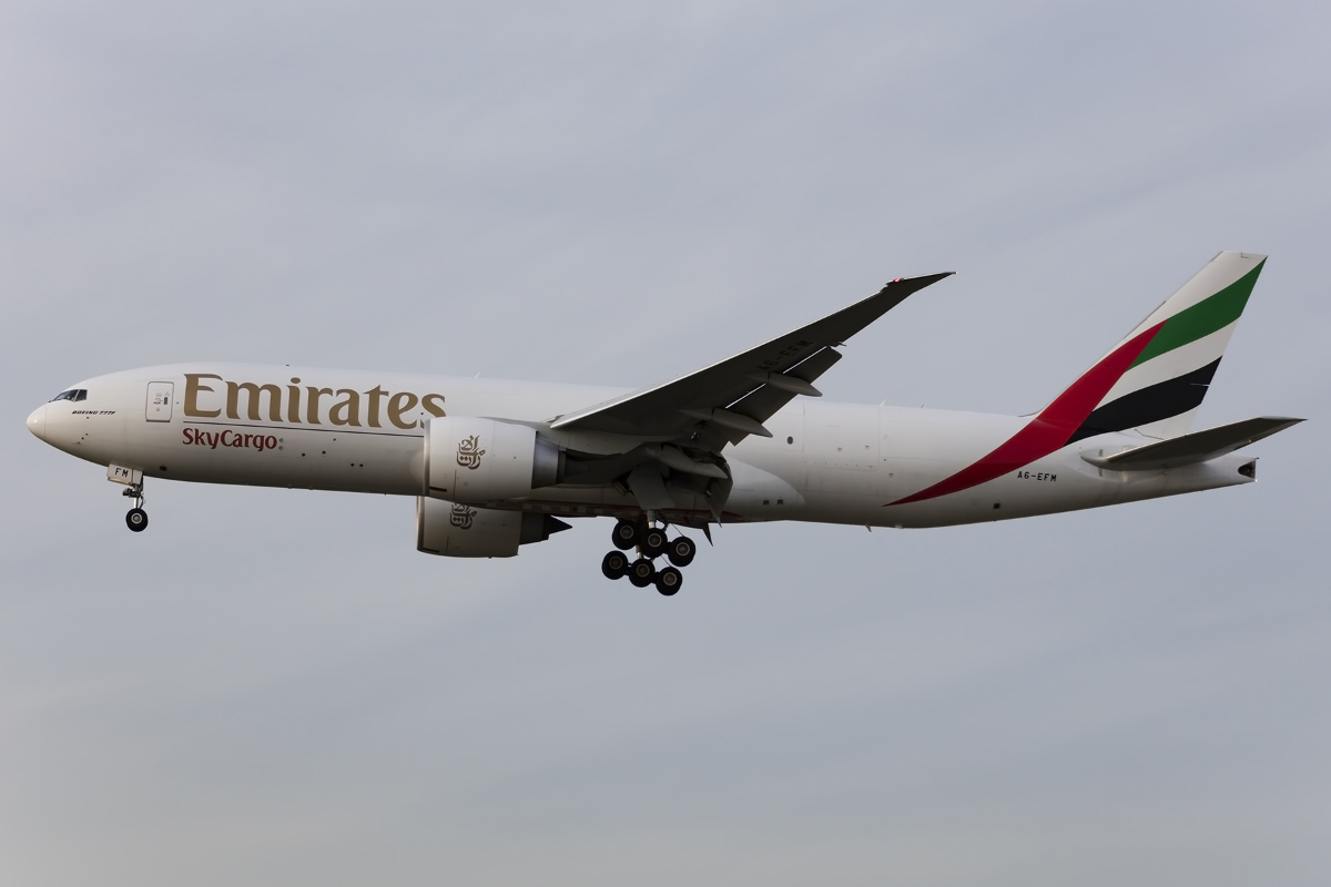 Emirates Sky Cargo, A6-EFM, Boeing, B777-F1H, 08.11.2015, FRA, Frankfurt, Germany


