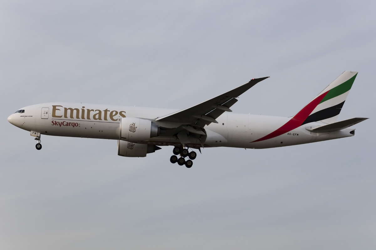 Emirates Sky Cargo, A6-EFM, Boeing, B777-F1H, 08.11.2015, FRA, Frankfurt, Germany


