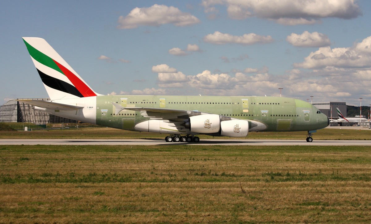 Emirates,F-WWAM,Reg.A6-EOF,(c/n 0171),Airbus A380-861,27.08.2014,XFW-EDHI,Hamburg-Finkenwerder,Germany(F1)