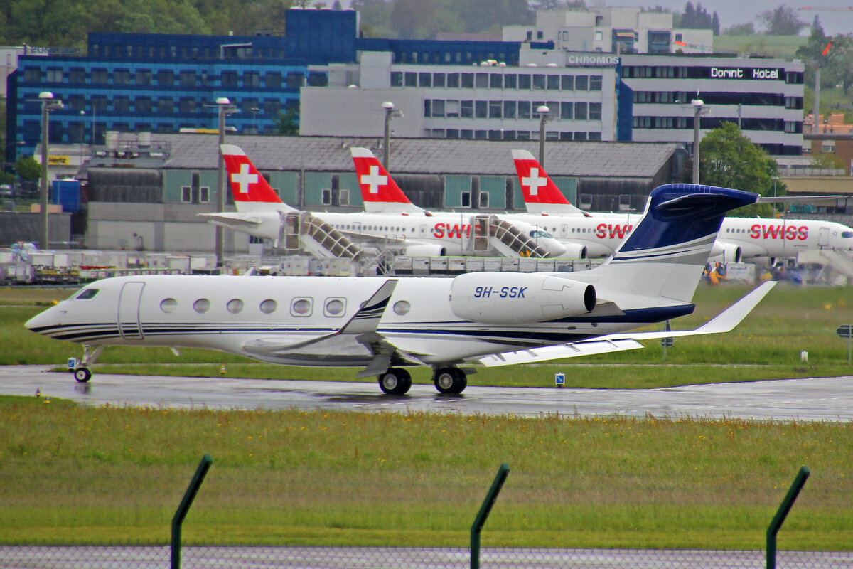 Emperor Aviation Ltd., 9H-SSK, Gulfstream G650, msn: 6195, 13.Mai 2021, ZRH Zürich, Switzerland.