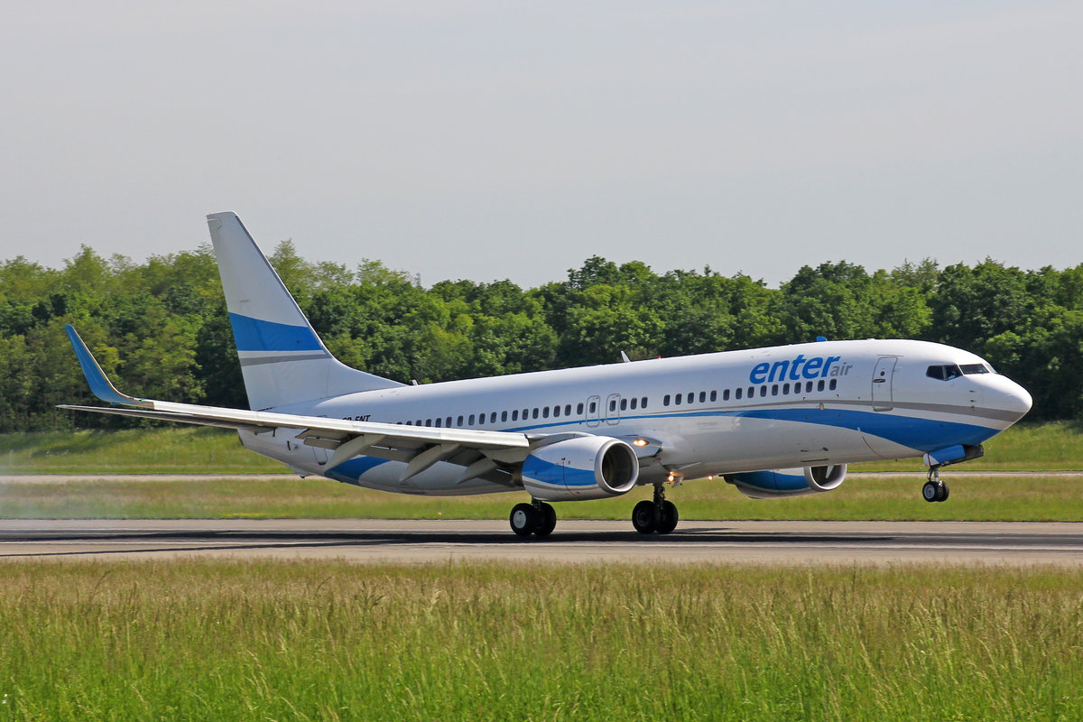 Enter Air, SP-ENT, Boeing 737-8AS W, 18.Mai 2016, BSL Basel, Switzerland.