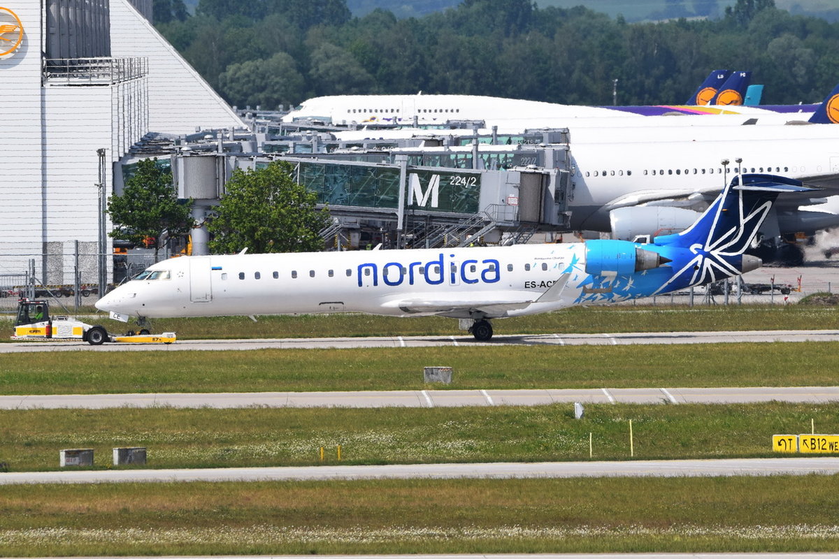 ES-ACE Nordica Bombardier CRJ-701ER (CL-600-2C10)  , MUC , 20.05.2018