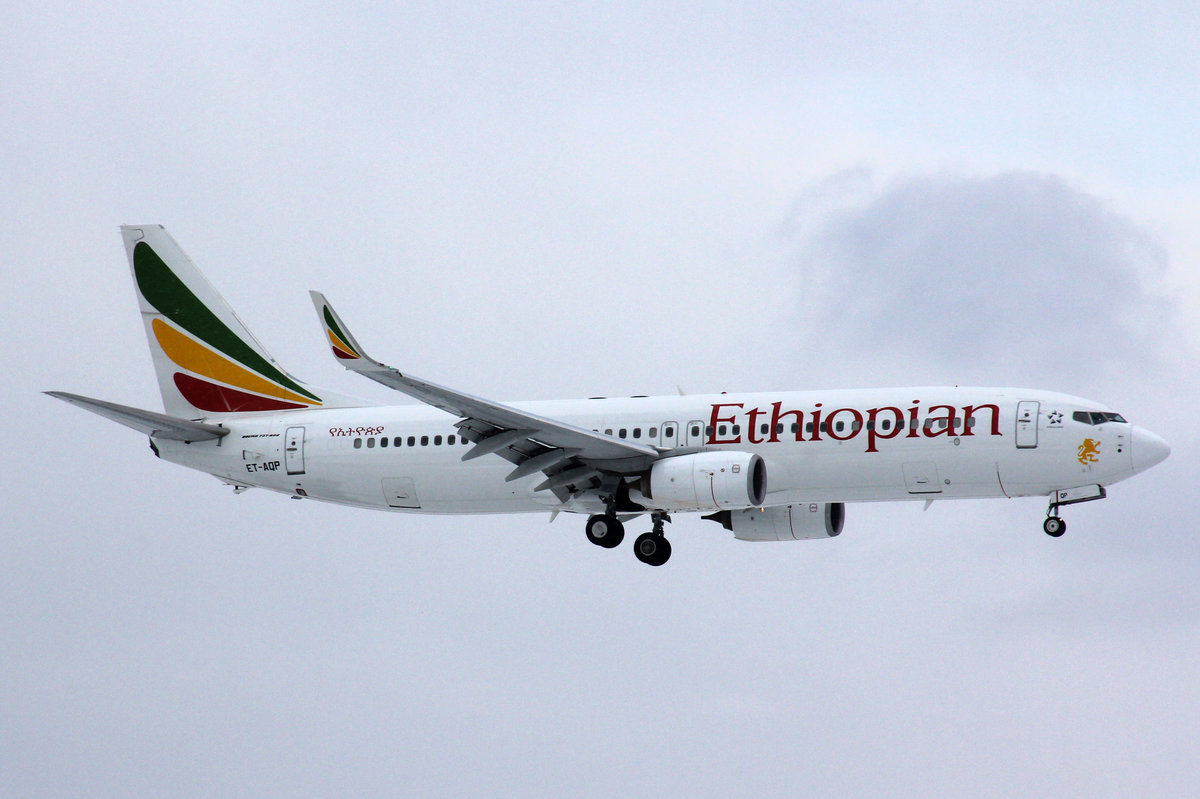 Ethiopian Airlines, ET-AQP, Boeing 737-860, 16.Januar 2017, ZRH Zürich, Switzerland.