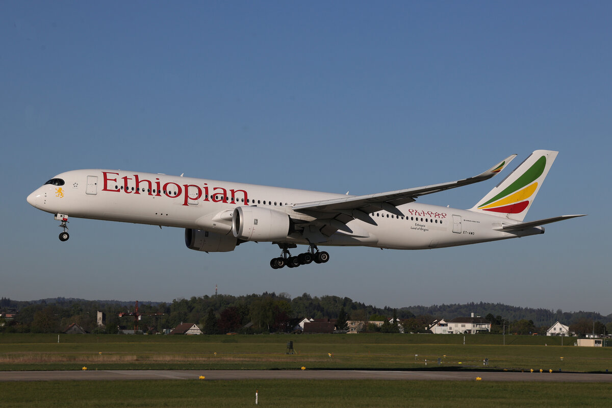 Ethiopian Airlines, ET-AWO, Airbus A350-941, msn: 345, 23.April 2026, ZRH Z�rich, Switzerland.