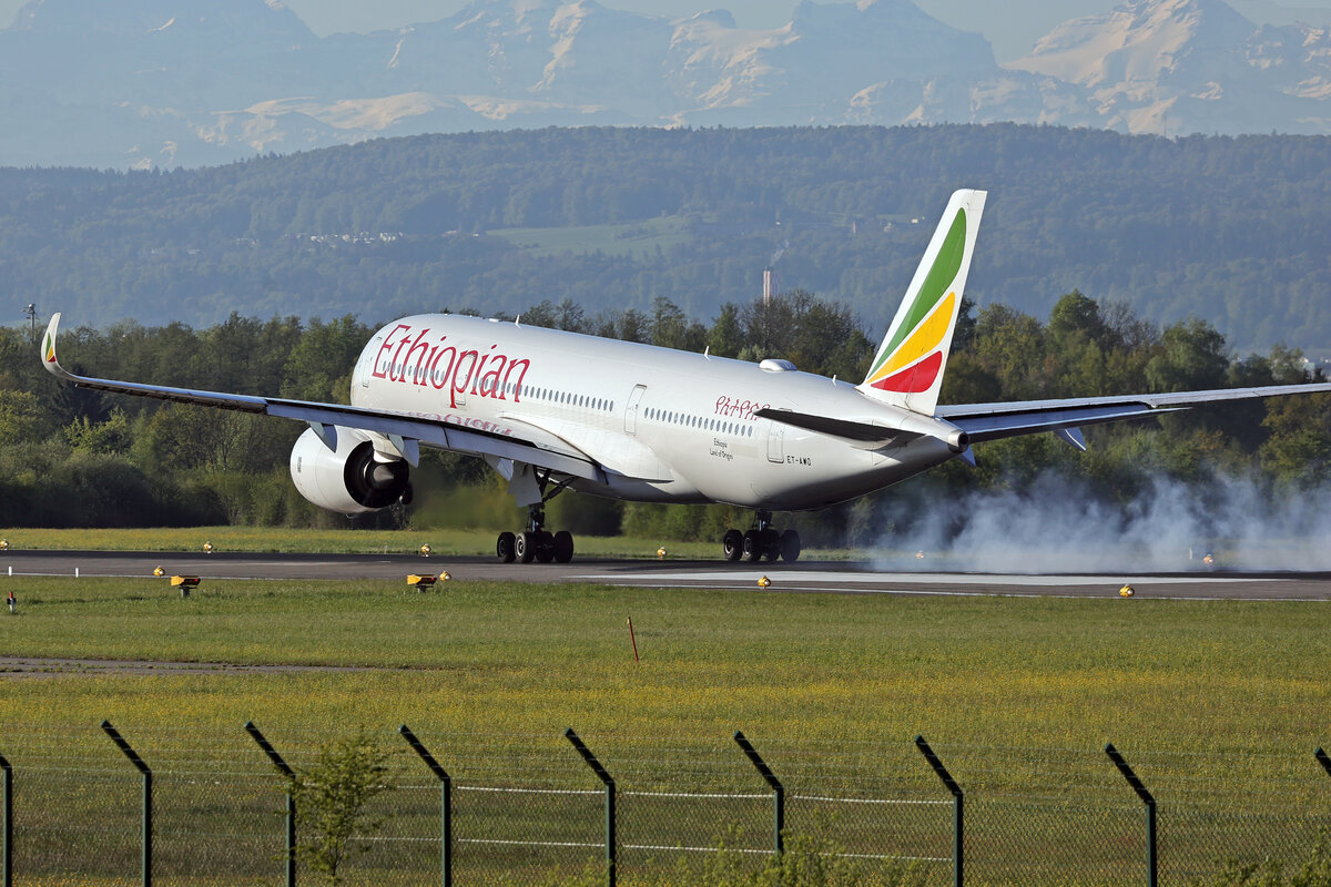 Ethiopian Airlines, ET-AWO, Airbus A350-941, msn: 345, 23.April 2026, ZRH Z�rich, Switzerland.