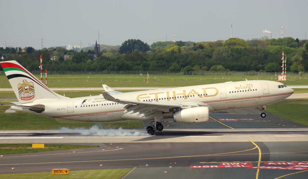 Etihad, A6-EYL, MSN 809, Airbus A 330-243.06.05.2017, DUS-EDDL, Düsseldorf, Germany 