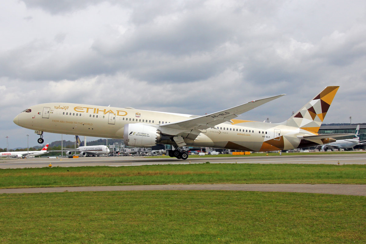 Etihad Airways, A6-BLD, Boeing 787-9, 17.April 2017, ZRH Zürich, Switzerland.