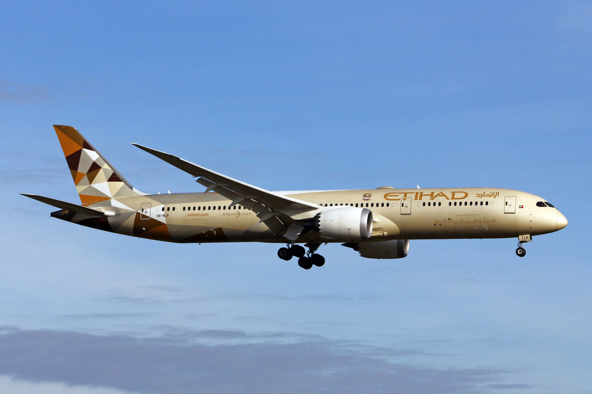Etihad Airways, A6-BLP, Boeing B787-9, msn: 39662/585, 26.Dezember 2020, ZRH Zürich, Switzerland.
